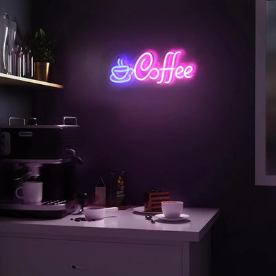 Coffee Neon Sign Light Battery Led Neon