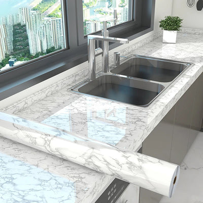 Marble Kitchen Oil-Proof Film Waterproof Tile